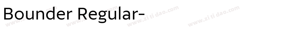 Bounder Regular字体转换